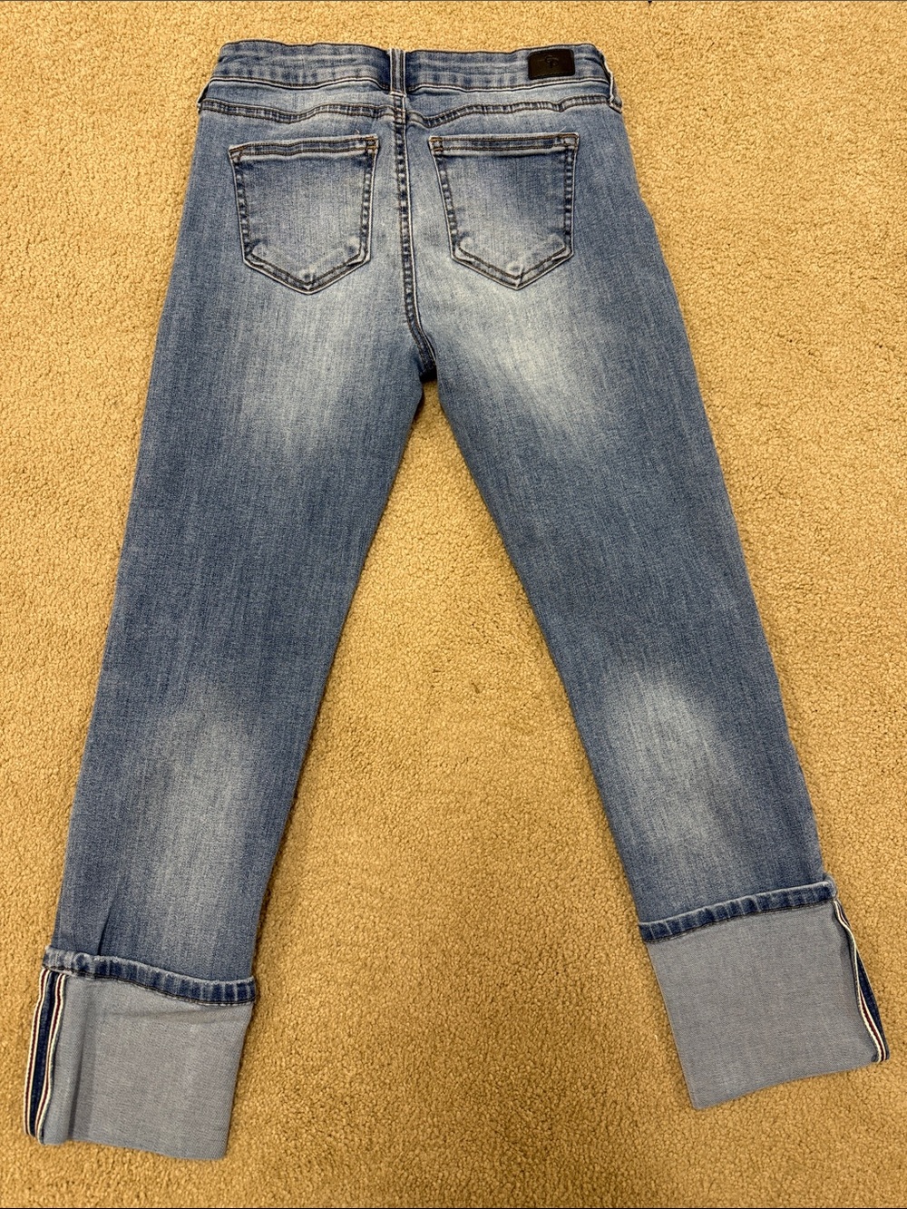 Celebrity Pink Light Blue Distressed Jeans and white summer top - Picture 5 of 5